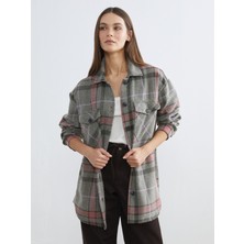 Lc Waikiki Yeni Sezon Ekose Oversize Kadın Oduncu Gömlek Ceket