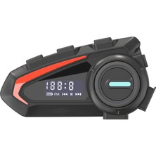 Vesta Aksesuar K20 Bt5.3 Dijital Ekranlı Fm Radyolu Intercom 5.1 Ses Kalitesi Kask Motosiklet Interkom