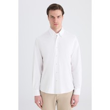 D'S Damat Ds Damat Comfort Beyaz Örme Gömlek 5HC02TD02265M