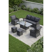 Oscar Rattan Bahçe Mobi̇lyasi 3+1+1 Masali Garanti̇li̇