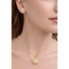 Shemora Çiçek Tasarım Çelik Takı Set