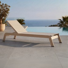 Erinöz Lita Alüminyum Şezlong - Kum Rengi
