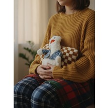 Trawell Kahverengi Peluş Kılıflı Ördek Emojili Sıcak Su Torbası 1 Lt Cepli El Geçmeli Sıcak Su Torbası