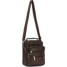 Newish Erkek Hakiki Deri Çapraz Uzun Askılı El ve Omuz Çantası - NEW100