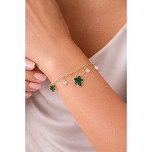 Shemora Yaprak Detaylı Çelik Bileklik