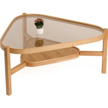 Eymense Capel Camlı Orta Sehpa Meşe