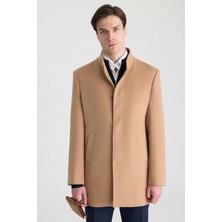 Twn Slim Fit Camel Düz Palto 5EF08KV29600M