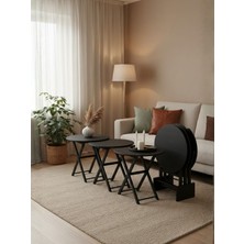 Gazzini Furniture Loop 4'lü Ahşap Çanta Zigon Sehpa
