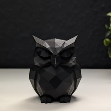 Teknik Durak Ofis/ev Dekoratif Siyah Baykuş Figuru