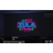 Neonled Zula Racing Game Neon LED Figür & Yazı Dizayn Dekoratif Aydınlatma (89X56 Cm) (Game, Gamer, Oyun, Oyuncu Konsept Neon)