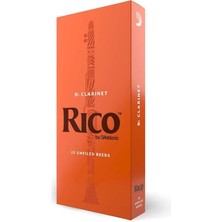 Rico RCA2515 Orange Box Bb Klarnet Kamışı No: 1.5 (Başlangıç/eğitim) - 25'li Paket | Standart Kesim, Toplu Paket ve Okullar Için Ideal