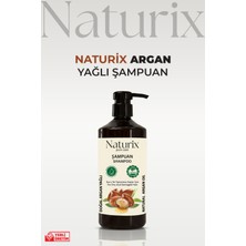 Naturix Onarıcı Bakım Tuzsuz Argan Yağlı 600 ml Bakım Şampuanı Argan Şampuanı ( Paraben Fosfat Tuz Içermez )