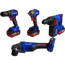 Exen En 404 Set - 21V 4AH Kömürsüz Şarjlı Makina 4'lü Set