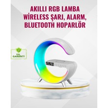 Akıllı Uyku Lambası Gündoğumu Alarmı Kablosuz Şarj ve Müzik Çalar - TK002M-6VRYG7