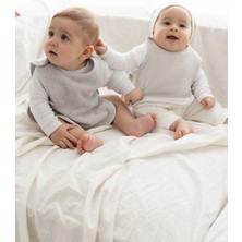 İrya Colors Of Joy 2'li Organik Pamuk Müslin Bebek Önlük Seti Gri