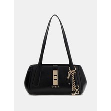 Guess Brooke Charm Kadın Omuz Çantası Siyah Deri Görünümlü Ergonomik Tasarım HWBG9897080