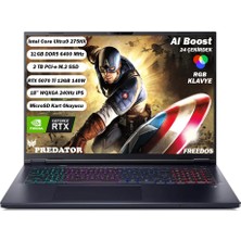 Acer Predator PHN18-72 Core Ultra9 275HX 32 GB 1 TB RTX 5070TI 18'' WQXGA IPS 240Hz FDOS NH.QVMEY.002