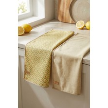 Hamur Mikrofiber Mutfak Havlusu 2'li Bulaşık Cam Kurulama Bezi Seti 40X60 cm 507