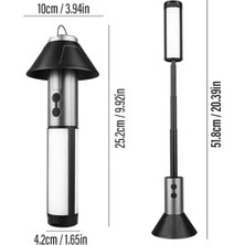 Hediye Bahçesi Teleskopik Şarj Edilebilir Çadır Kamp Işığı