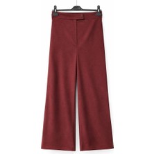 Maq Design Amber Kadın Bol Paça Arka Lastikli Uzun Pantolon
