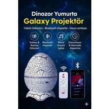 Bluetooth Hoparlörlü Rgb Gece Lambası – Dinazor Yumurtası Işıklı, Uzaktan Kumandalı Dekor