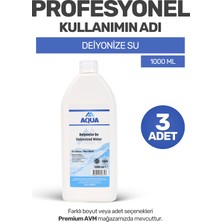 Aquamed (3 Adet) Deiyonize Su 1000 ml Saf Su | Ütü Suyu, Laboratuvar, Test Cihazı ve Akü Temizliği Için