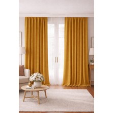 Vi Home Lüks 1.sınıf Elegance Series Karartma Blackout Tek Kanat Özel Dikim Kalın Pilesiz Fon Perde