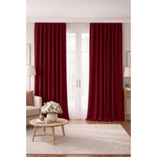 Vi Home Lüks 1.sınıf Elegance Series Karartma Blackout Tek Kanat Özel Dikim Kalın Pilesiz Fon Perde