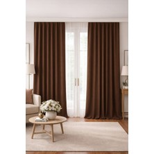Vi Home Lüks 1.sınıf Elegance Series Karartma Blackout Tek Kanat Özel Dikim Kalın Pilesiz Fon Perde