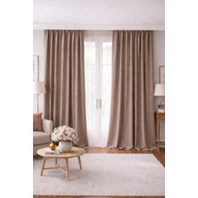 Vi Home Lüks 1.sınıf Elegance Series Karartma Blackout Tek Kanat Özel Dikim Kalın Pilesiz Fon Perde