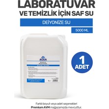 Aquamed Deiyonize Su 5000 ml Saf Su | Ütü Suyu, Laboratuvar, Test Cihazı ve Akü Temizliği Için