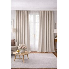 Vi Home Lüks 1.sınıf Elegance Series Karartma Blackout Tek Kanat Özel Dikim Kalın Pilesiz Fon Perde