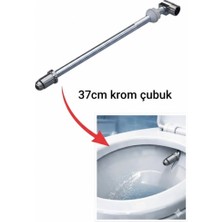 Primeaks 37 cm Krom Klozet Taharet Çubuğu – Dayanıklı & Şık Tasarım