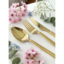 SENZ 84 Parça Gold Çatal Kaşık Bıçak Seti