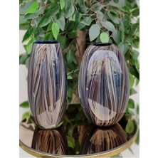 Zepce Design Ithal Simli Desen Dekoratif Vazo Takım