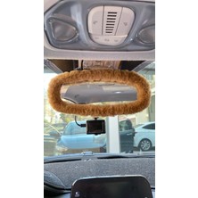 Otohousse Peluş Dikiz Ayna Kılıfı Süs Kahverengi