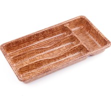 Tkç Ahşap Renk - 4 Bölmeli Çekmece Içi Kaşıklık 36X20CM (5492)