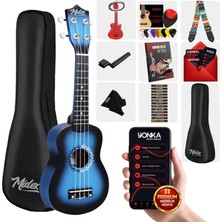UKX-500BL Sunburs Efektli Maun Soprano Ukulele Full Set
