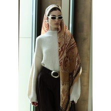 Jolamier Bej Bloom Paisley Yün Ipek Şal
