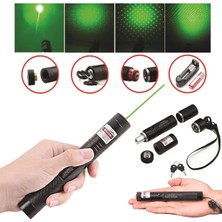 Tkç Şarjlı Yeşil Lazer Yakıcı Pointer 15 Km Lazer 1000 Mv (5492)