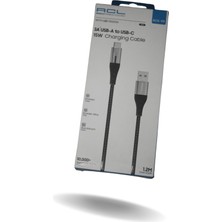 Acl Apple  Uyumlu Hızlı Usb-A To Usb-C Sarj Kablosu 15W - 1.2m Ledli