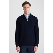 D'S Damat Ds Damat Regular Fit Lacivert Petek Örgü Kazak 5HF063902155M