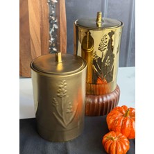 Rossev Vakum Kapaklı Kavanoz Seti Mikasa Moor Shiny Gold 1300ML