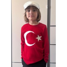 Breeze Erkek Çocuk Türk Bayraklı Body 8-14 Yaş, Kırmızı