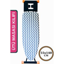 Asev Home Ütü Masası Kılıfı İpli Ayarlanabilir Isıya Dayanıklı Keçeli Büyük Boy Örtüsü Bezi 55X140CM Lavina