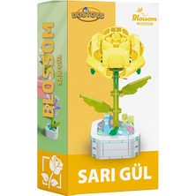 Dostoys Yapı Taşı Serisi Çiçek Yapım Seti Sarı Gül