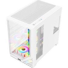 Fazeon F3 750W 80+ Bronze  Argb 7X120MM Fanlı Atx Beyaz Gamıng Kasa