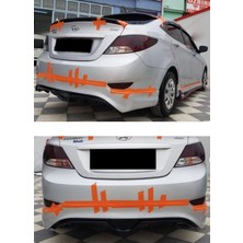 Hm Fiberglas Hyundai Accent Blue Custom Arka Tampon Eki Difüzör