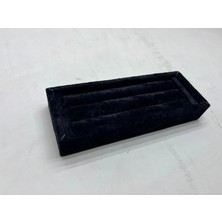 Megass Dekor Süet Kumaş Siyah Renk 18 / 7 cm Rulo Çekmece Içi Yüzük Standı