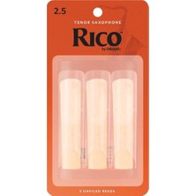 D'addario RKA0325 Rico Orange Box Tenor Saksafon Kamışı No: 2.5 (Orta Seviye/eğitim) - 3'lü Paket | Klasik Turuncu Kutu, Kolay Çalım